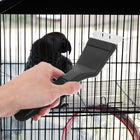 Vogelkooiborstel met lange steel en RVS schraper