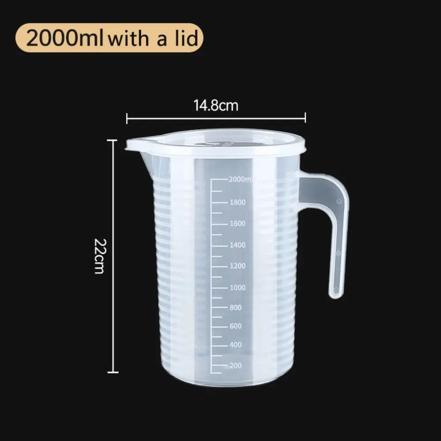 Maatbeker kunststof transparant 1L