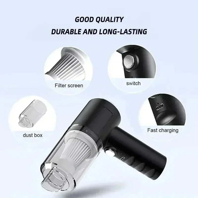 Cordless 4-in-1 Vacuum Cleaner with Blower and Suction Function for Car and Home