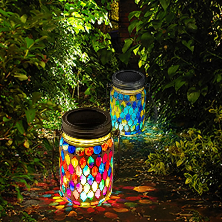Solar hanglantaarn mozaïek glas