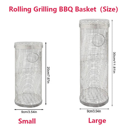 Barbecuebasket rol rond roestvrij staal