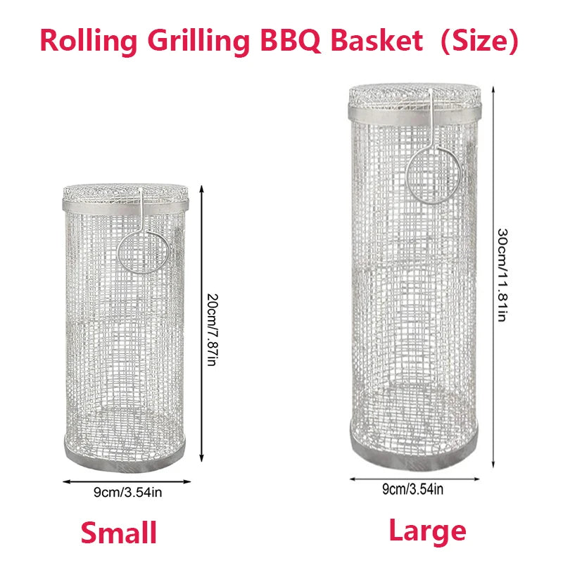 Barbecuebasket rol rond roestvrij staal