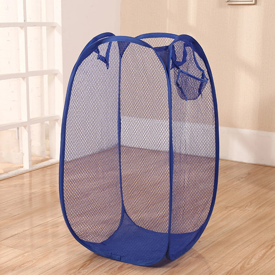 Wasmand opvouwbaar mesh 40x40x70 cm katoen