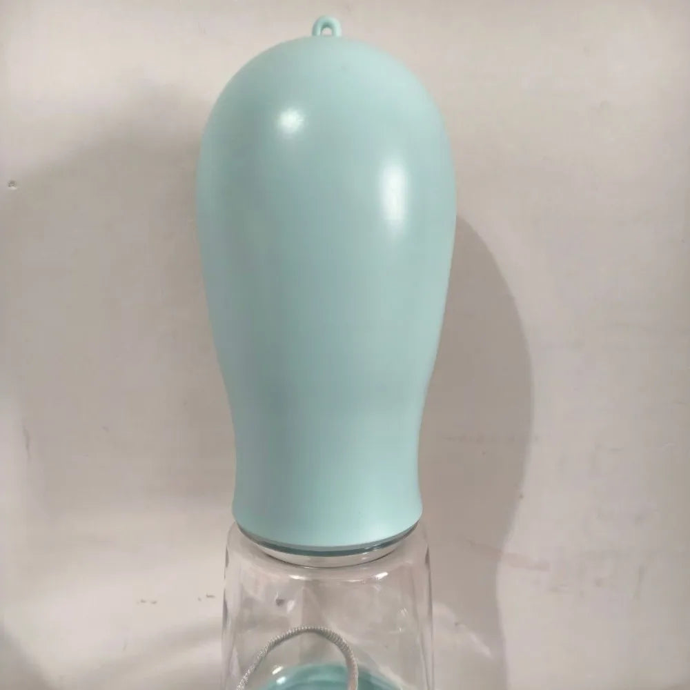 Hondenwaterfles 400ml met voerbakje en poepzakjeshouder