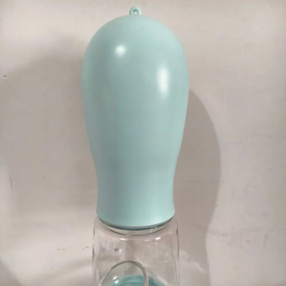 Hondenwaterfles 400ml met voerbakje en poepzakjeshouder