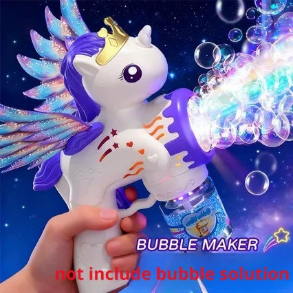 Bellenblaaspistool elektrisch unicorn LED
