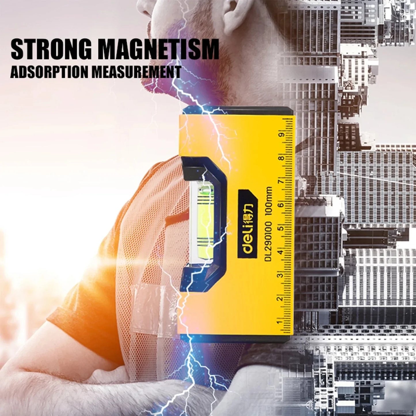 Zakwaterpas 100 mm magnetisch aluminium