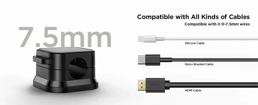 Cable clip with adhesive for desk and wall