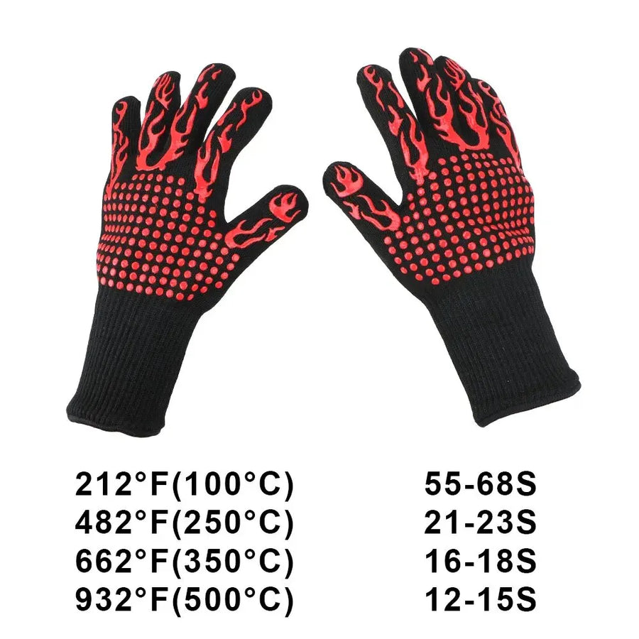 Hittebestendige handschoenen 500°C antislip katoen