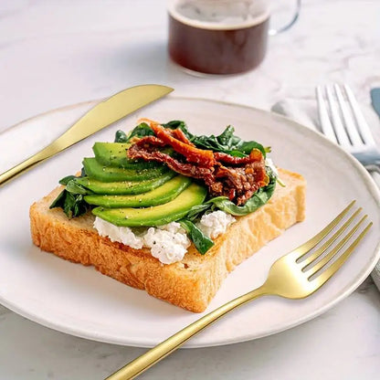 Huismerk Roestvrijstalen Bestekset 4-delig met Opbergzak