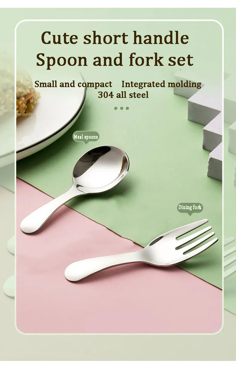 Draagbare RVS Bestekset met Lepel en Vork