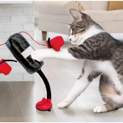 Katten bokszak interactief met zuignap