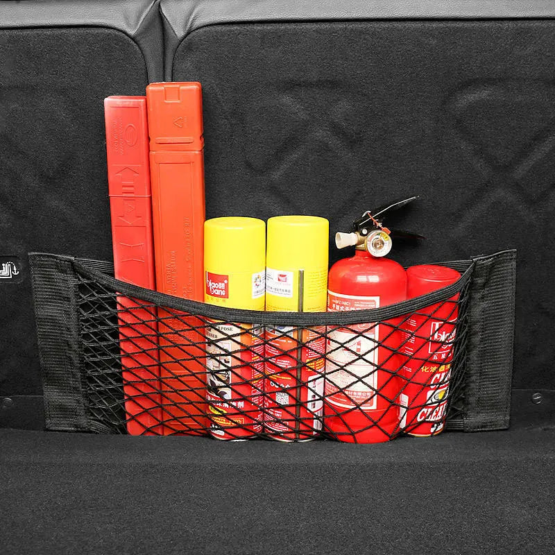 Auto kofferbak opbergnet dubbellaags elastisch