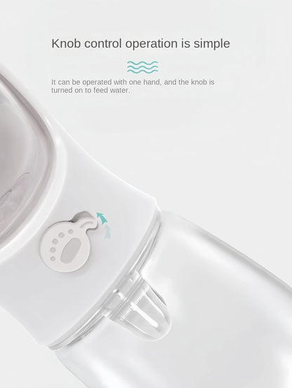 Draagbare waterfles met voeropslag voor huisdieren