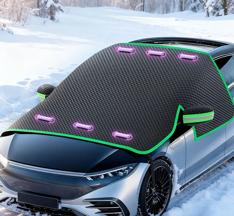 Voorruit hoes auto tegen sneeuw en ijs