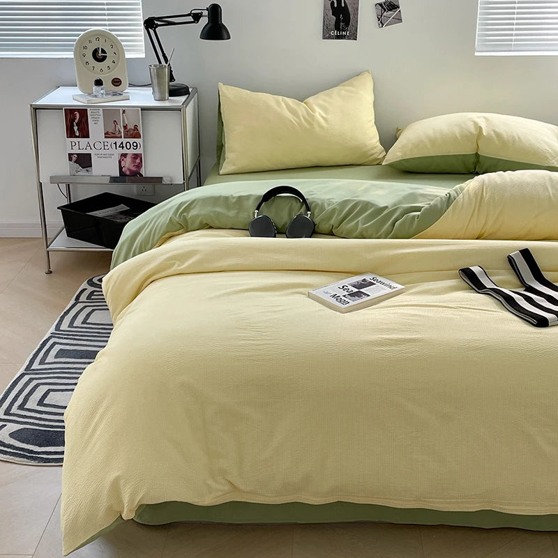 Dekbedovertrekset microfiber 3-delig met rits
