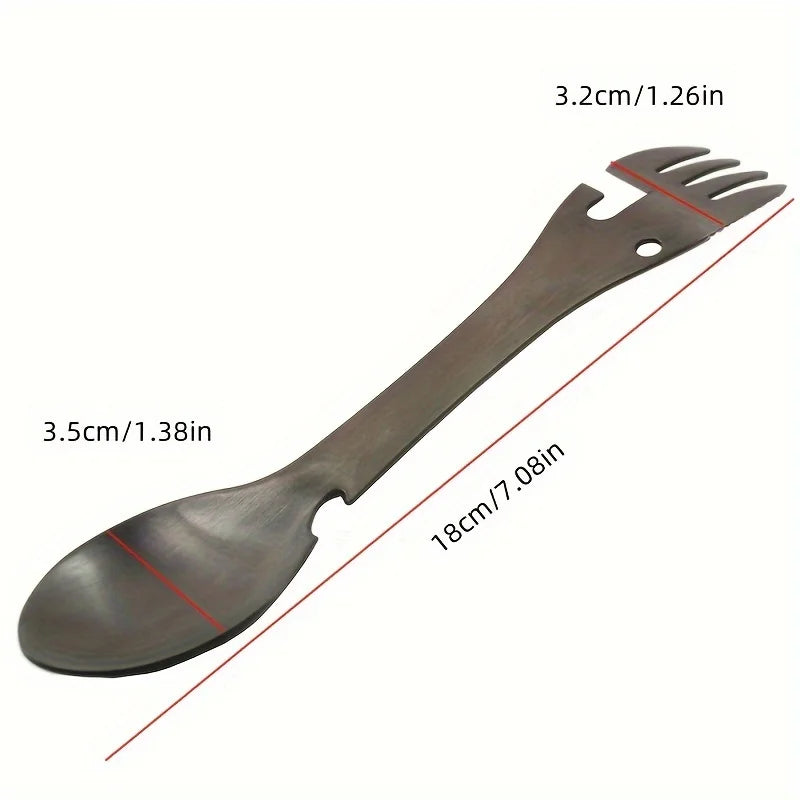 RVS Spork 5-in-1 voor Kamperen en Outdoor