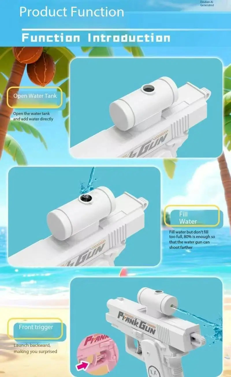 Double-Sided Water Gun for Kids and Adults
