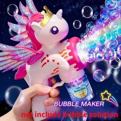 Bellenblaaspistool elektrisch unicorn LED