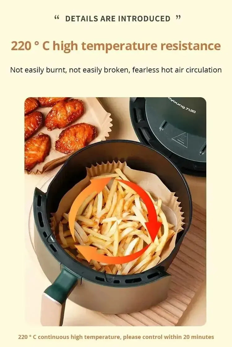 Rond bakpapier airfryer 50 stuks