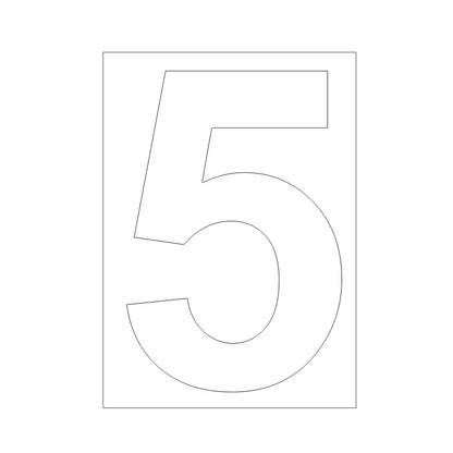 Zelfklevende Vuilnisbak Nummersticker