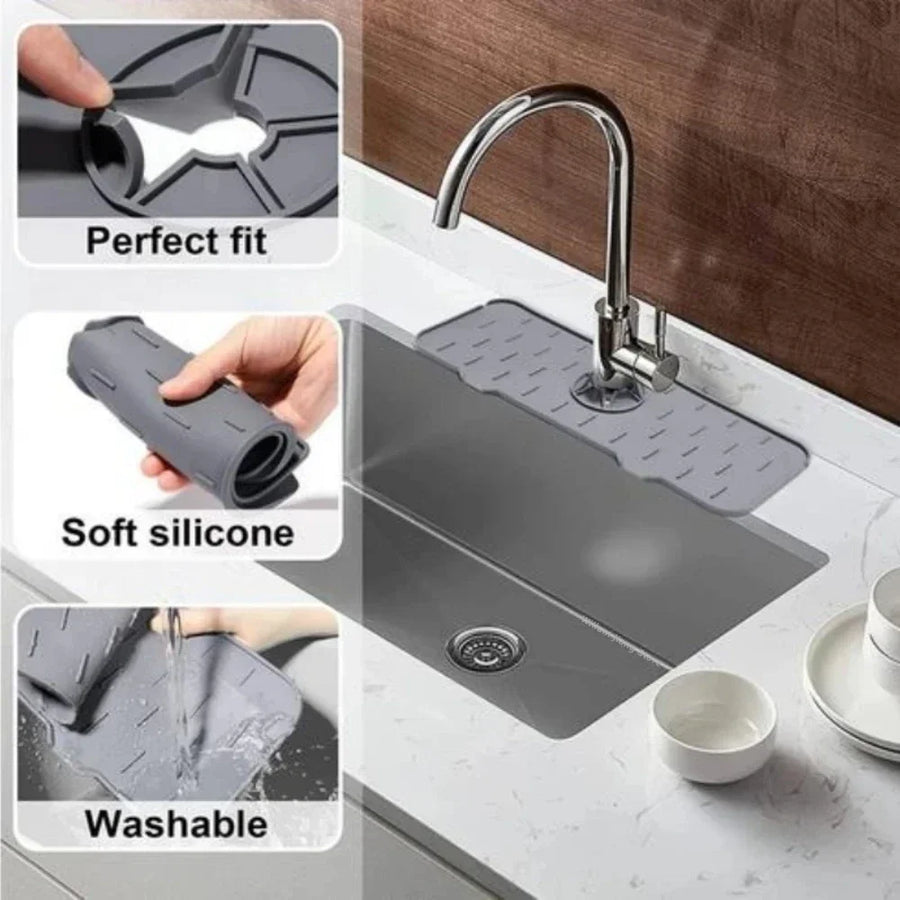 Kraanmat silicone 37x14 cm