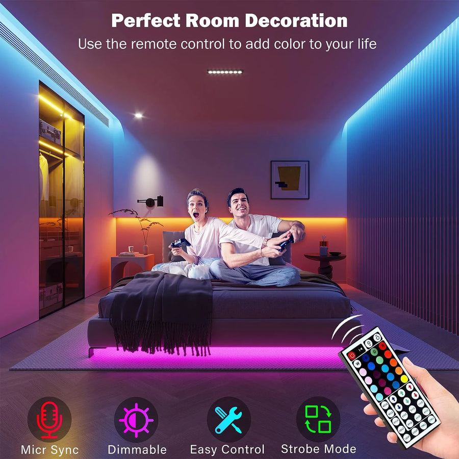 RGB LED strip 5 meter app bediening flexibel