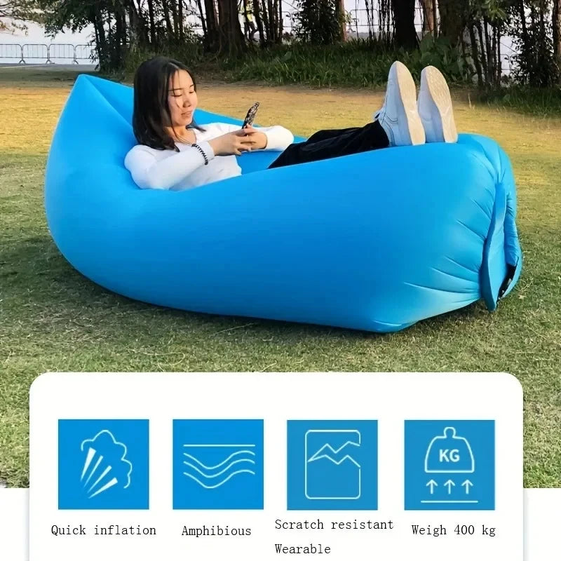 Opblaasbare loungebank voor buiten