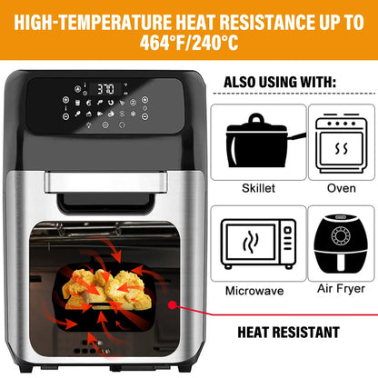 Siliconen airfryer bakvorm rechthoekig