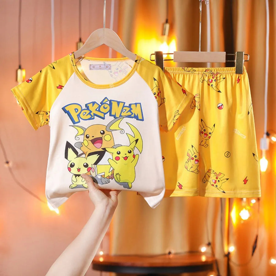 Kinder pyjama set korte mouw Pikachu polyester