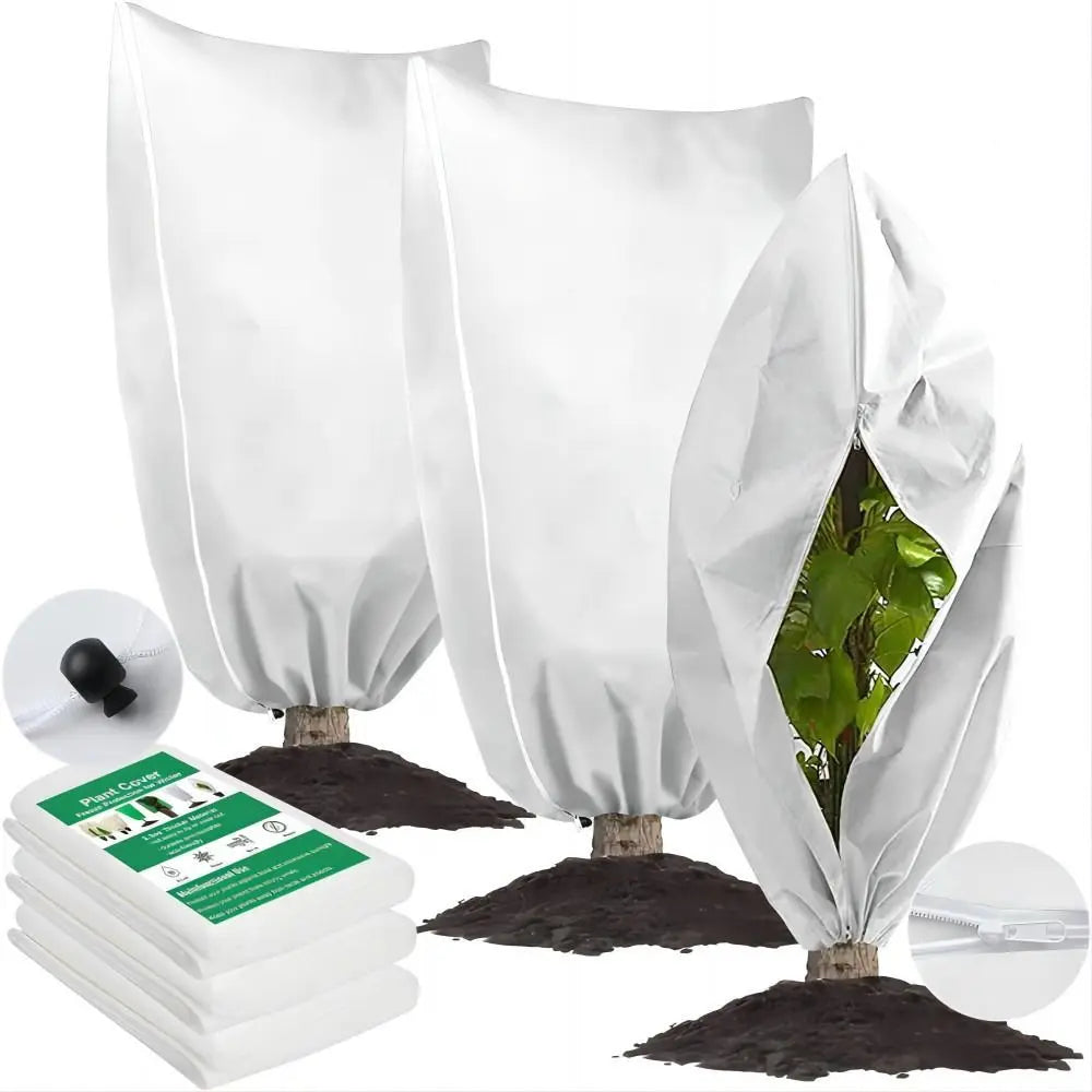 Plantenbeschermhoes winter non-woven rits trekkoord