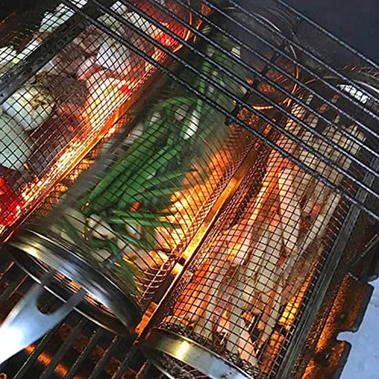 Barbecuebasket rol rond roestvrij staal