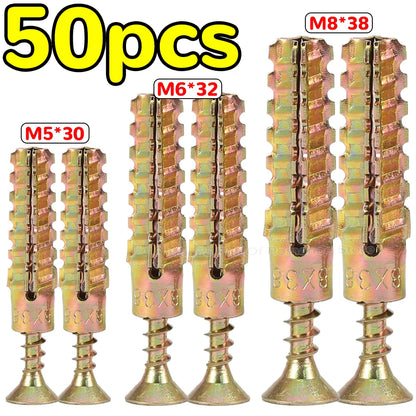 Muurankers staal M5 M6 M8 met schroeven