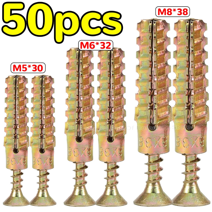 Muurankers staal M5 M6 M8 met schroeven