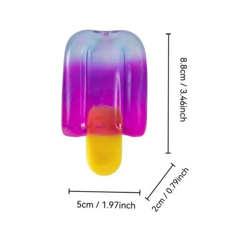 Squishy fidget speeltje ijshoorntje 10.5x6x2.3 cm