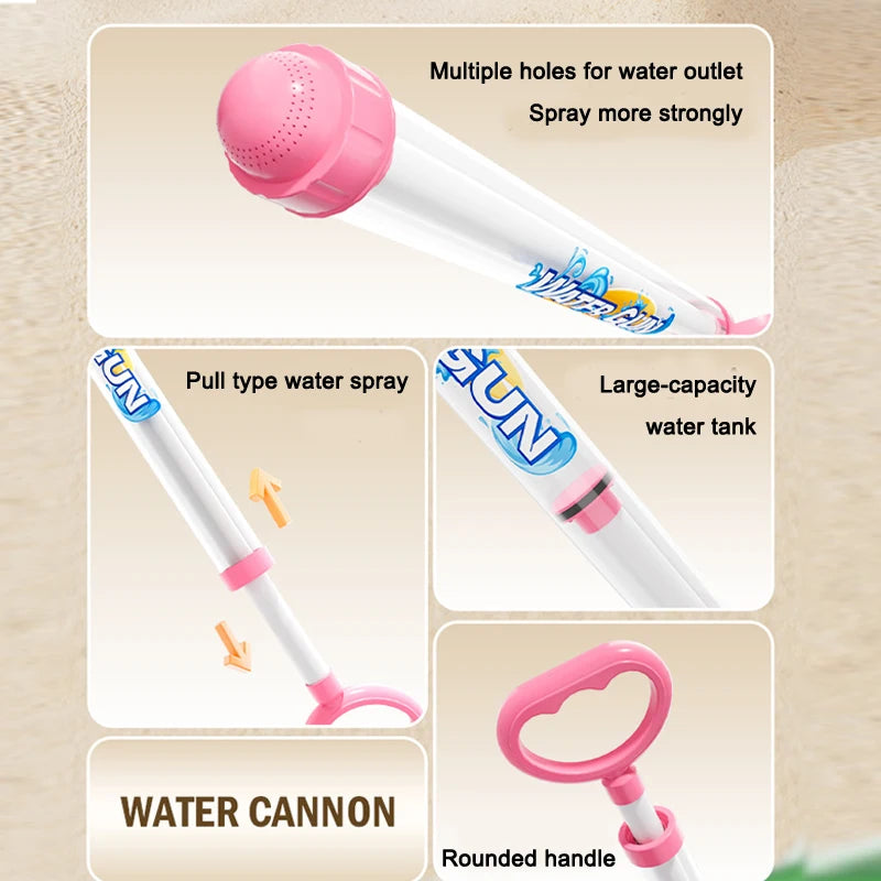 Water pistol with pump system for children and adults