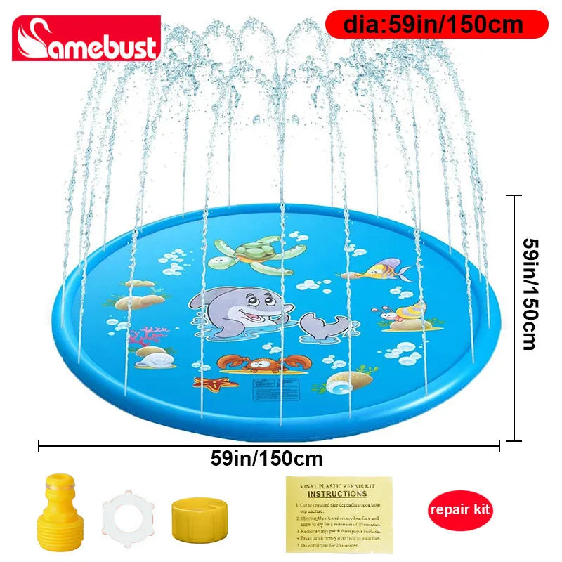 Inflatable Sprinkler Play Mat for Outdoor Water Fun