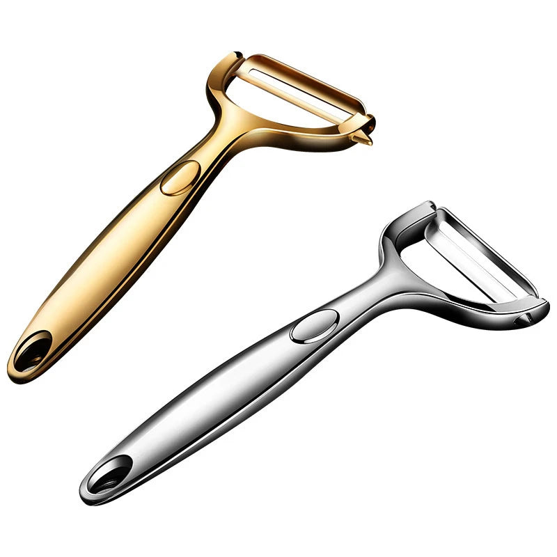 Roestvrijstalen dunschiller met antislip handvat