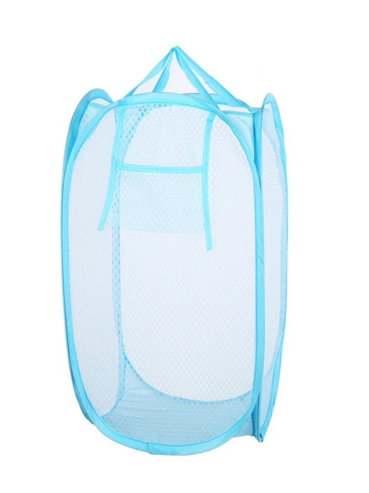 Wasmand opvouwbaar mesh 40x40x70 cm katoen