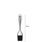 Siliconen kwast RVS handvat 20 cm