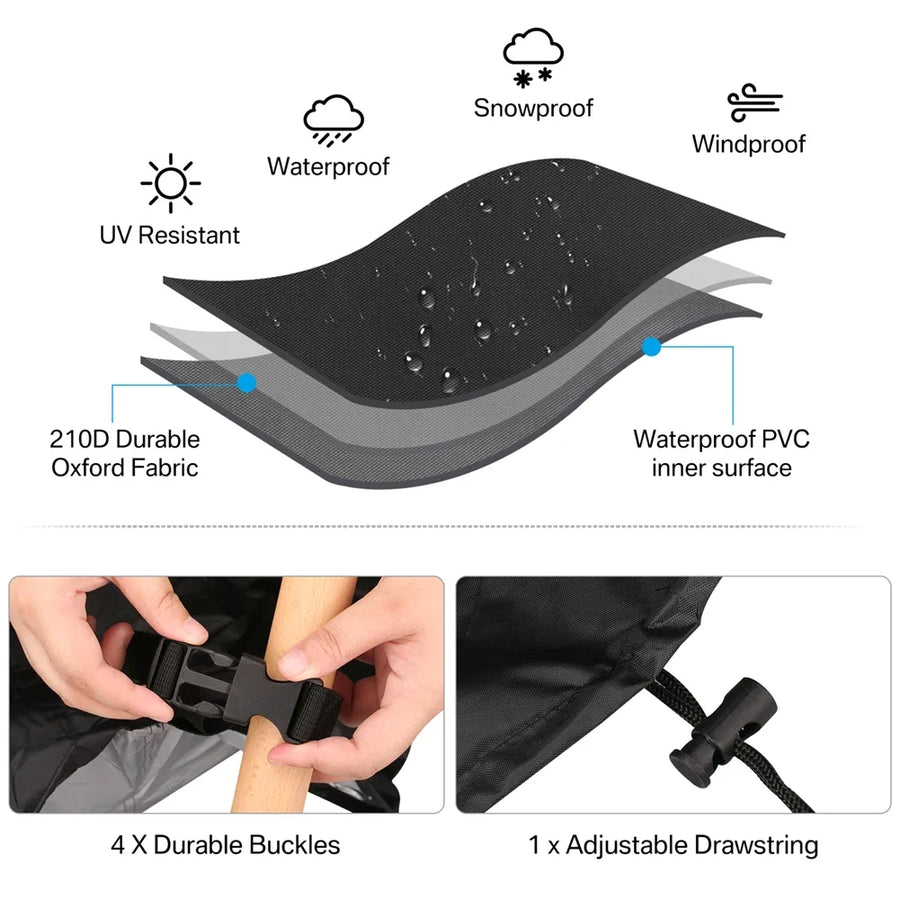 Sun Lounger Protective Cover Waterproof and UV-Resistant