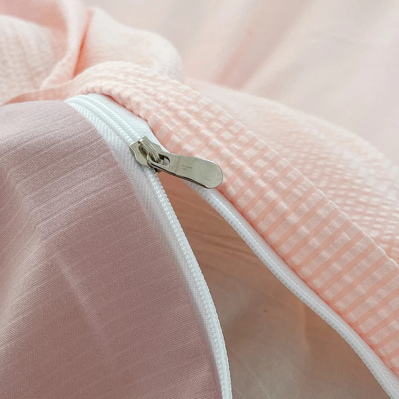 Dekbedovertrekset microfiber 3-delig met rits