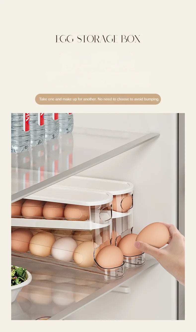 Automatic Double-Layer Egg Dispenser for Refrigerator