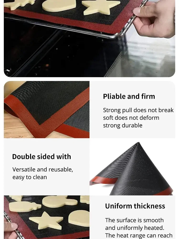 Private Label Silicone Baking and Grilling Mat 30x40 cm - Reusable for Oven and Microwave