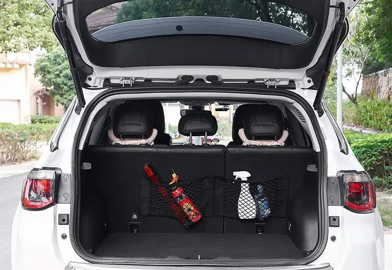 Auto kofferbak opbergnet dubbellaags elastisch