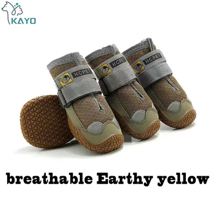 Hondenschoenen 4 stuks reflecterend anti-slip zwart