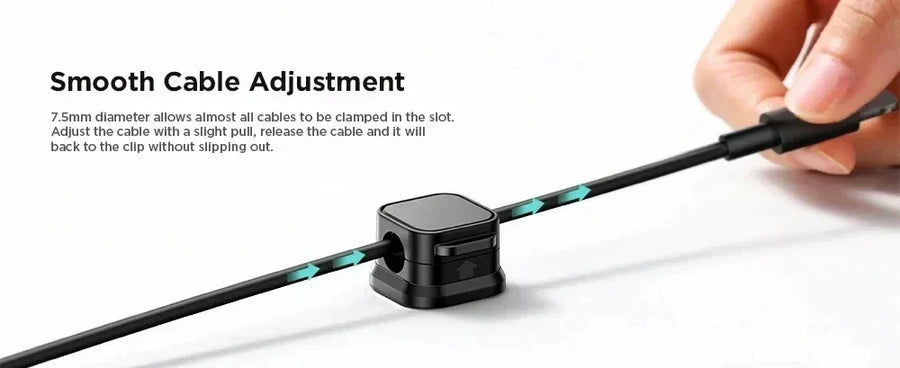 Cable clip with adhesive for desk and wall