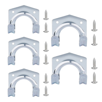 Set van 5 Dubbele Gietijzeren Wandhaken voor Gereedschap