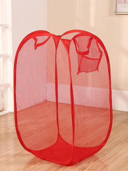 Wasmand opvouwbaar mesh 40x40x70 cm katoen