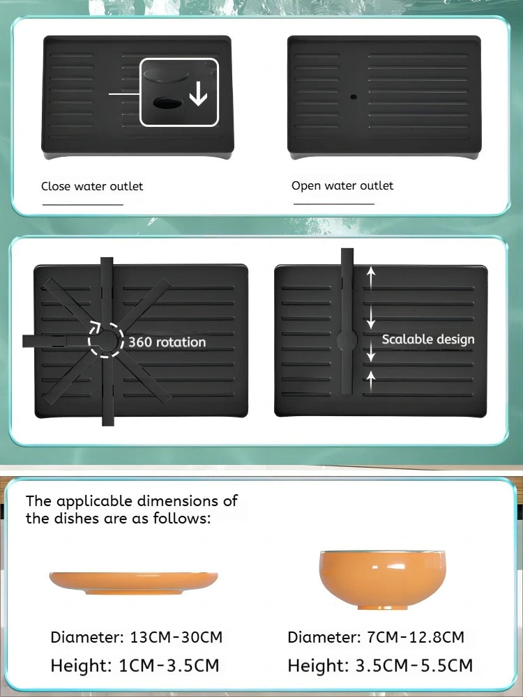 2-Tier Dish Drying Rack with Drainer